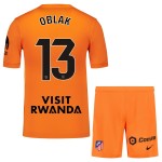 Günstige Fußballtrikots Atlético Madrid Oblak 13 Torwart Kinder 2025-26 Orange Kurzarm